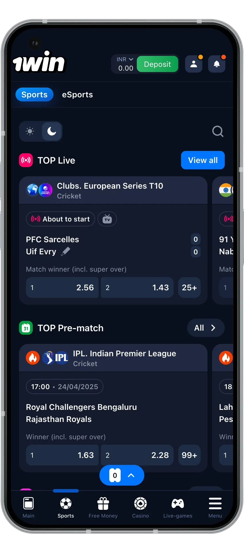 1win से जुड़ें और रोमांचक खेल आयोजनों का आनंद लें।