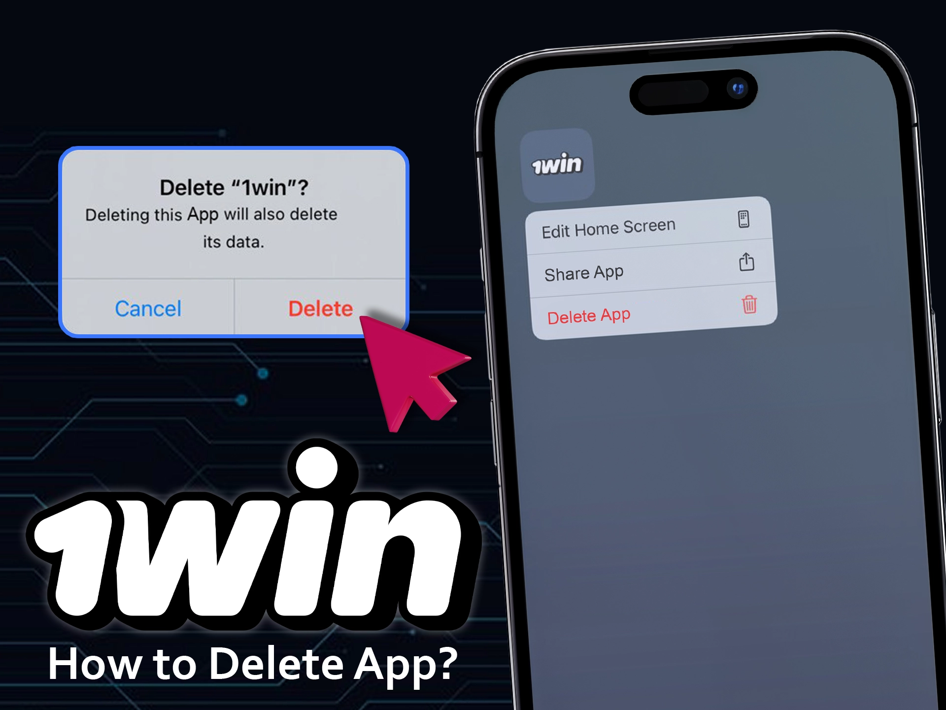 Removing the 1win app from your smartphone