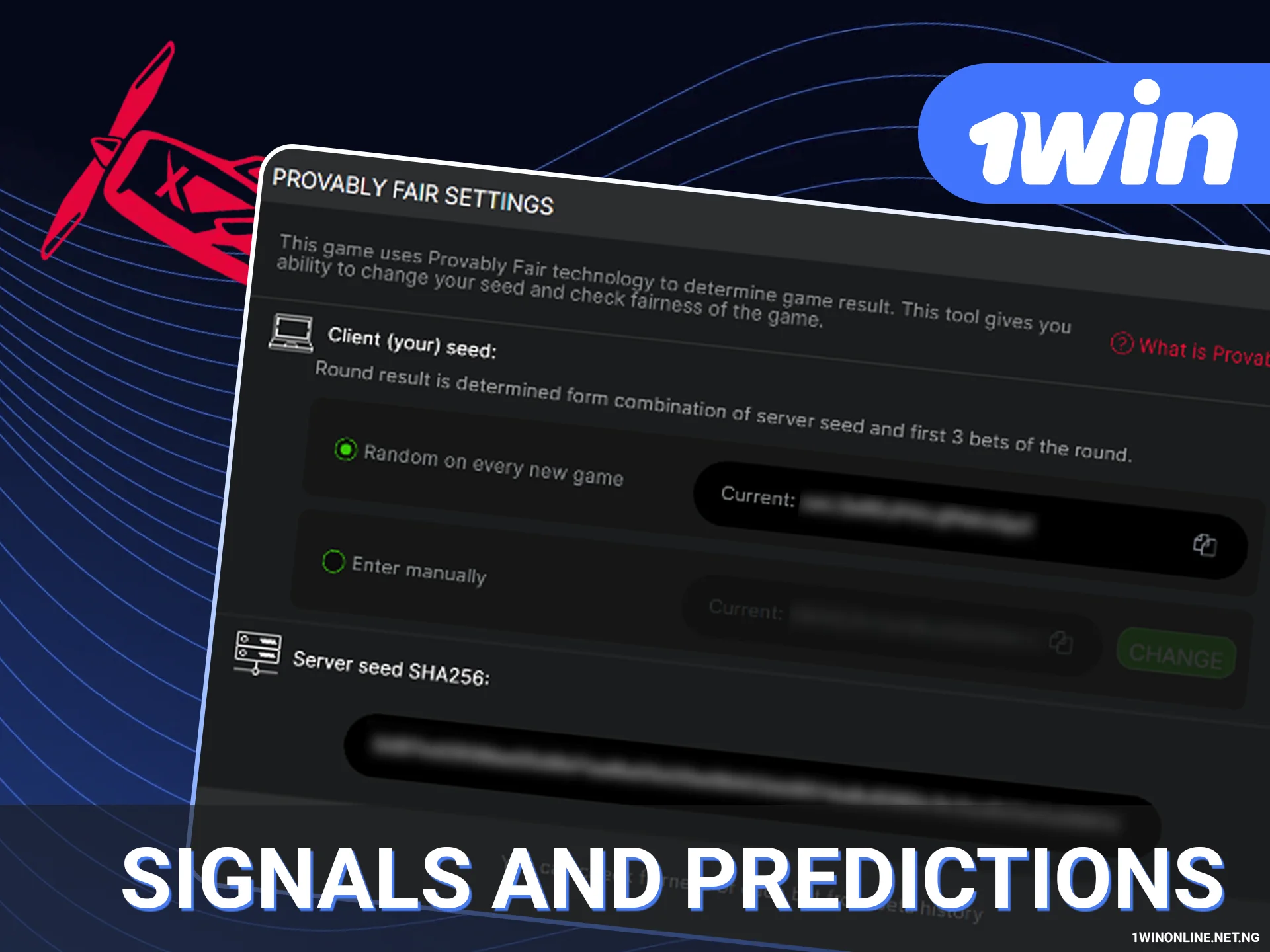 Aviator signals on the 1win website.