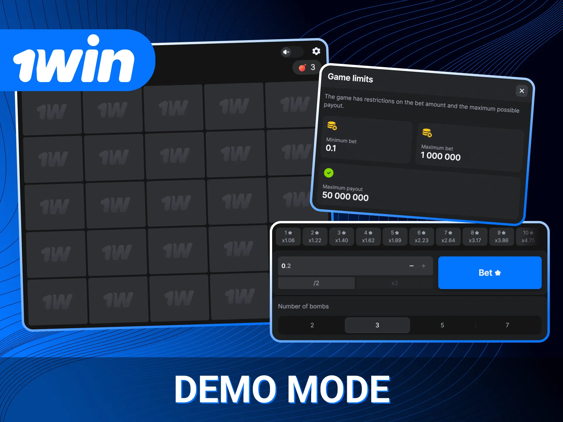 Launch the 1win Mines demo mode to practice without risks.