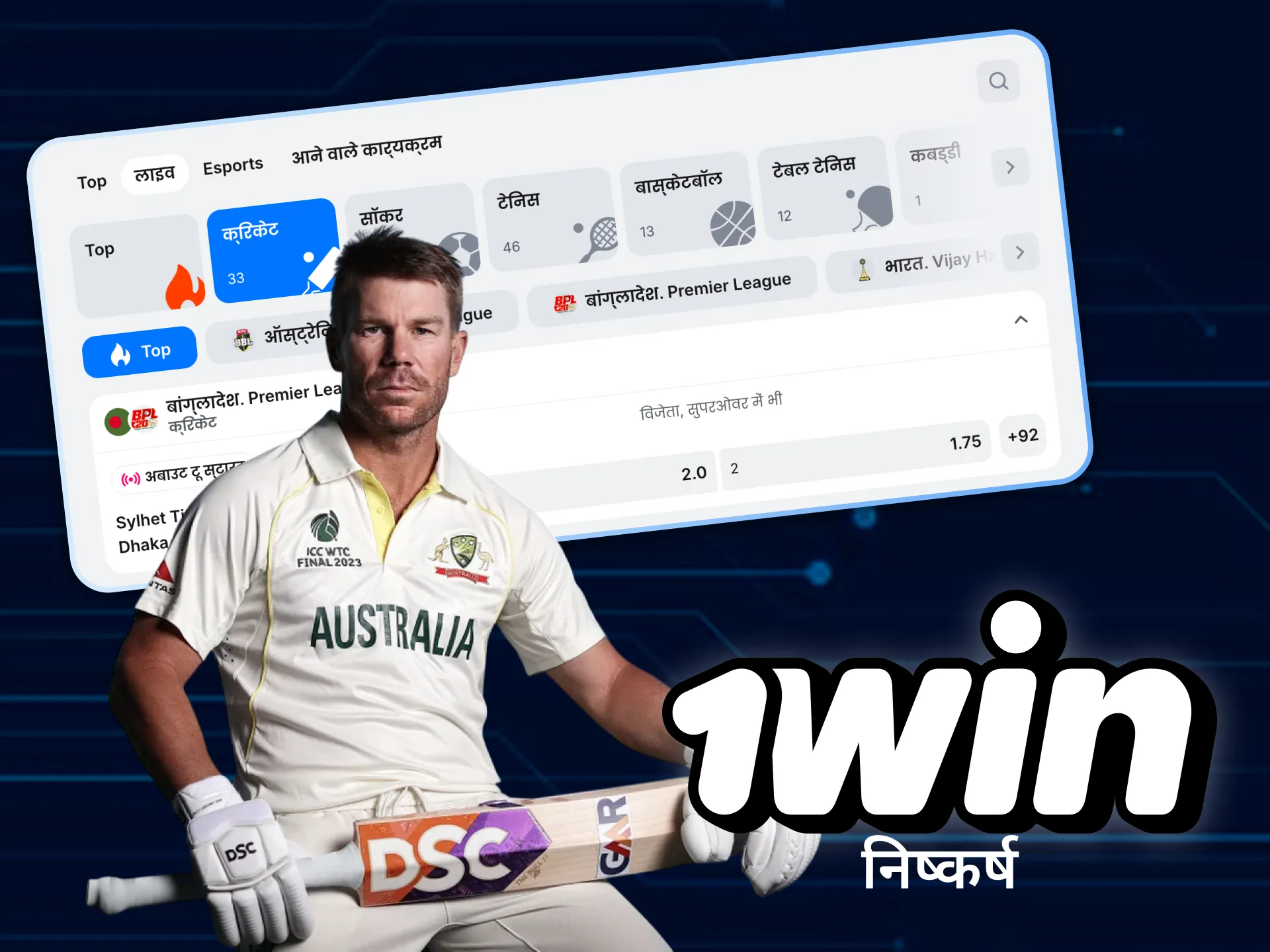 वार्नर के साथ साझेदारी 1win में जिम्मेदार सट्टेबाजी को उजागर करती है।